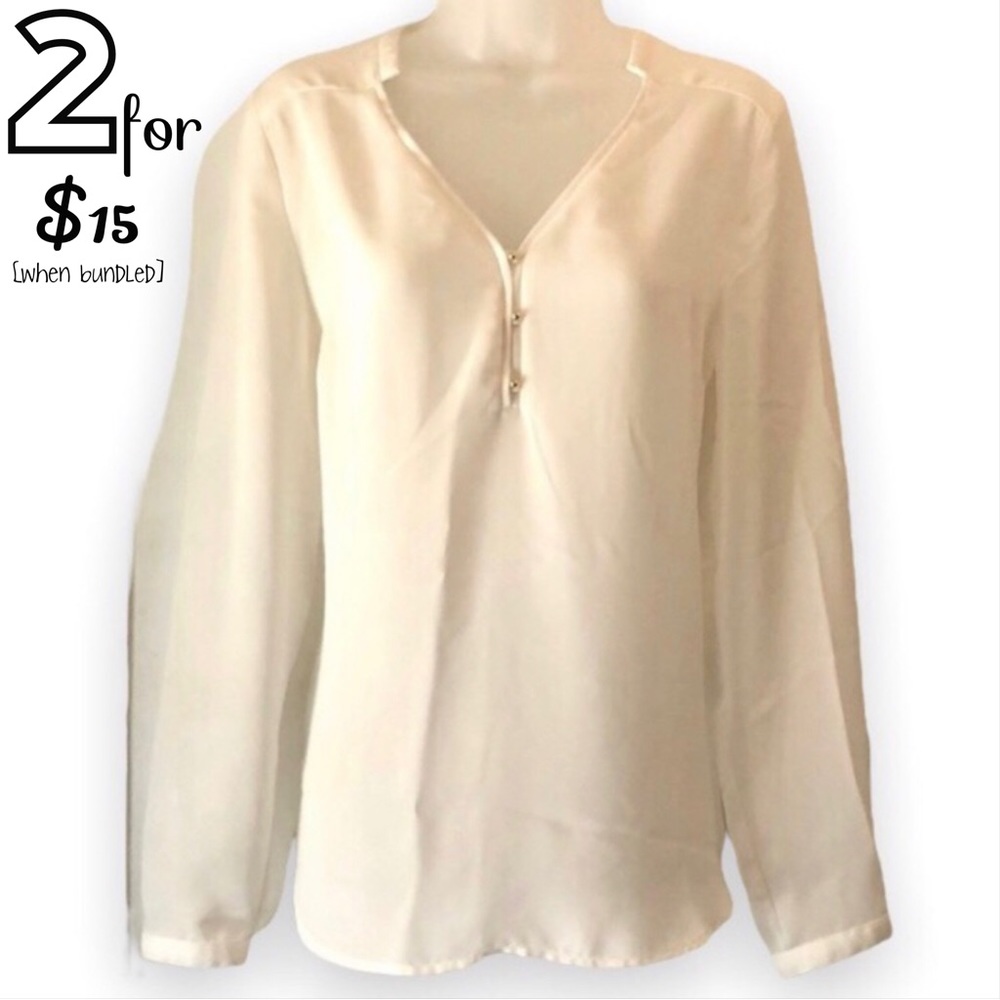 🟢[LC Lauren Conrad] Ivory Tunic Blouse